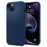 Spigen iPhone 14 -suojakuori Silicone Fit MagFit Navy Blue