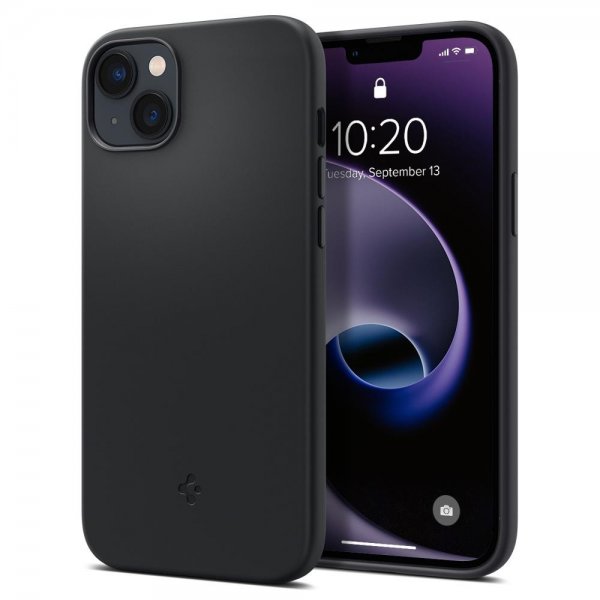 Spigen iPhone 14 -suojakuori Silicone Fit MagFit, musta