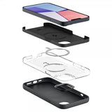 Spigen iPhone 14 -suojakuori Silicone Fit MagFit, musta