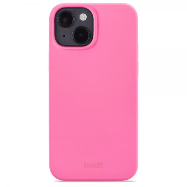 holdit iPhone 14 silikonikuori, Bright Pink