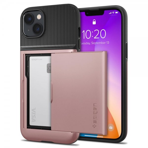 Spigen iPhone 14 -suojakotelo Slim Armor CS ruusukulta