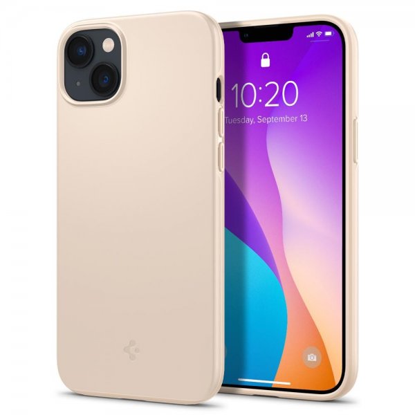 Spigen iPhone 14 -suojakuori Thin Fit Sand Beige