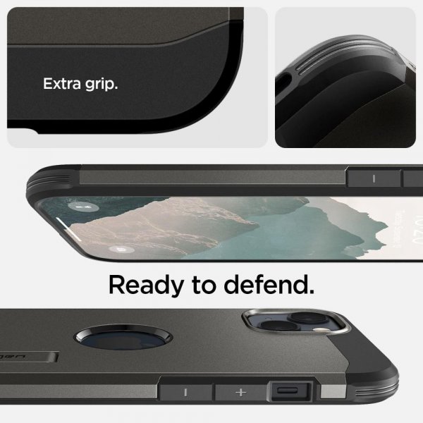 Spigen iPhone 14 -suojakotelo Tough Armor MagFit Gunmetal