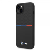 BMW iPhone 14 -suojakuori Tricolor Line & Logo musta