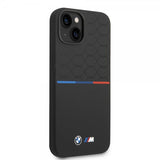 BMW iPhone 14 -suojakuori Tricolor Line & Logo musta