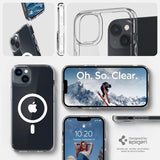 Spigen iPhone 14 -suojakuori Ultra Hybrid MagFit, valkoinen