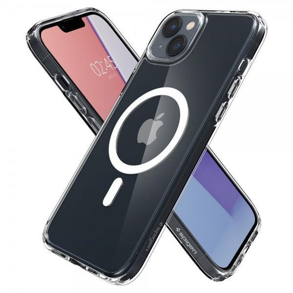 Spigen iPhone 14 -suojakuori Ultra Hybrid MagFit, valkoinen