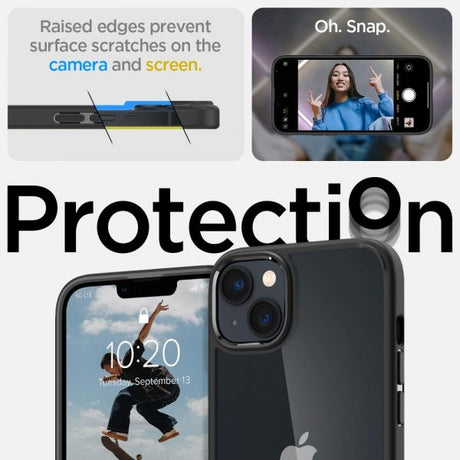 Spigen iPhone 14 -suojakuori, Ultra Hybrid, mattamusta