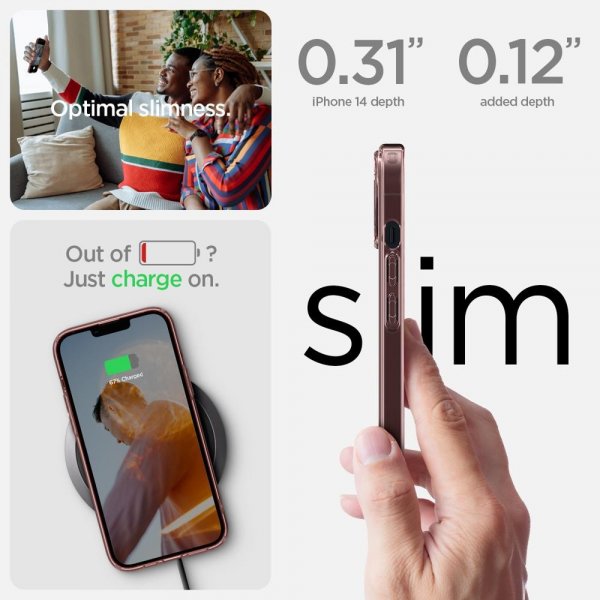 Spigen iPhone 14 Ultra Hybrid -suojakuori, Rose Crystal