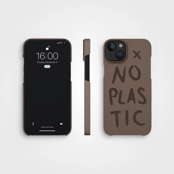 agood company iPhone 14 Kuori Kasvipohjainen No Plastic Earth Brown