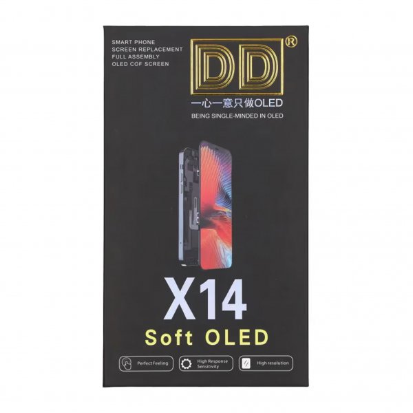 iPhone 14 Soft OLED -näyttö, korkealaatuinen, musta (DD-merkki)