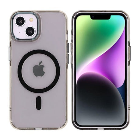 Rvelon iPhone 13/iPhone 14 Kuori MagSafe Musta Läpinäkyvä