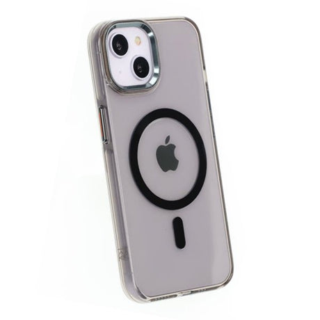 Rvelon iPhone 13/iPhone 14 Kuori MagSafe Musta Läpinäkyvä