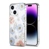 iPhone 14 Plus/iPhone 15 Plus Kuori Kukkakuvio MagSafe Punainen Sininen
