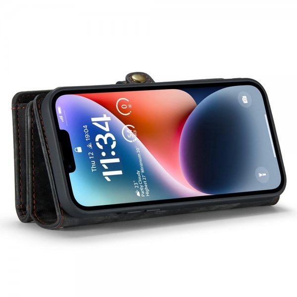 CaseMe iPhone 15 Fodral 008 Series Irrotettava Kuori Musta