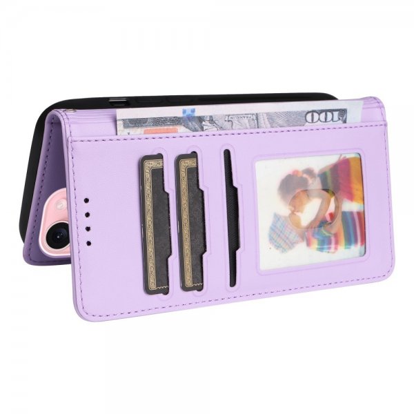 Betopnice iPhone 15 -kotelo irrotettavalla kuorella 005 Violetti