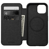 Nomad iPhone 15 Modern Leather Folio -kotelo, ruskea
