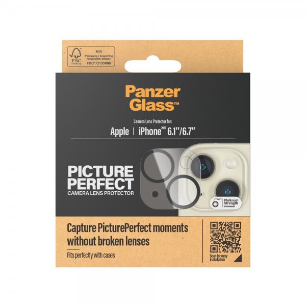 PanzerGlass iPhone 15/iPhone 15 Plus Kameran suojalasi PicturePerfect