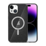 iPhone 15 Kuori Glitter MagSafe Musta