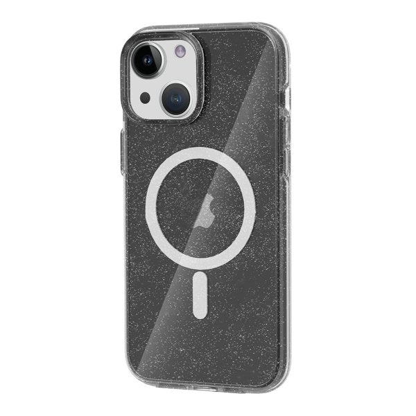iPhone 15 Kuori Glitter MagSafe Musta