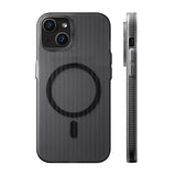 Rvelon iPhone 15 Korrugoitu MagSafe -suojakuori, musta