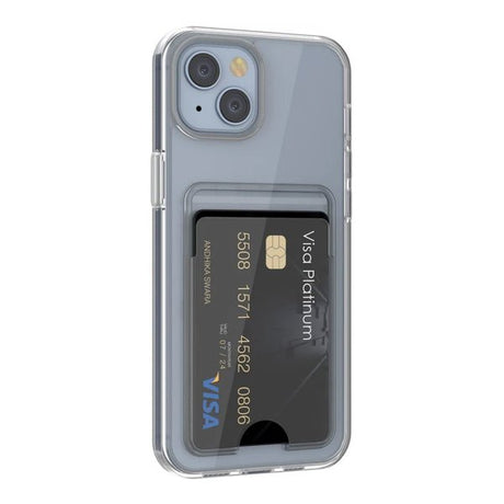 Rvelon iPhone 15 Kuoret Korttipidike Läpinäkyvä