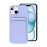 iPhone 15 Kuoret Korttipidike Violetti
