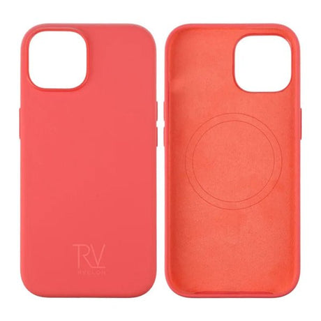 Rvelon iPhone 15 Silikonikuori MagSafe Punainen