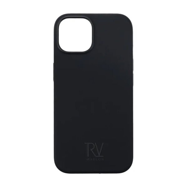 Rvelon iPhone 15 Silikonikuori MagSafella, musta
