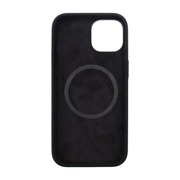 Rvelon iPhone 15 Silikonikuori MagSafella, musta