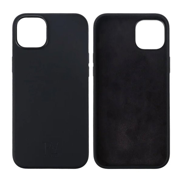 Rvelon iPhone 15 Silikonikuori Musta