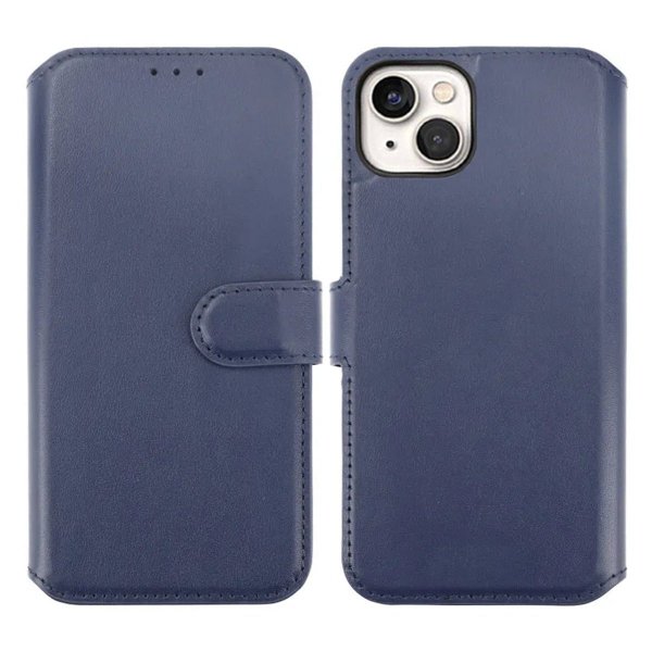 Rvelon iPhone 15 Kotelo Aitoa Nahkaa Sininen