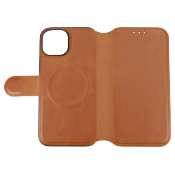 Rvelon iPhone 15 Kotelo 4 Korttipaikkaa MagSafe Ruskea