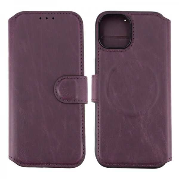 Rvelon iPhone 15 -kotelo 4 korttipaikkaa MagSafe violetti