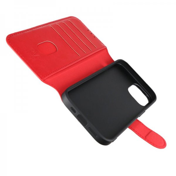 Rvelon iPhone 15 Kotelo 4 Korttipaikkaa MagSafe Punainen