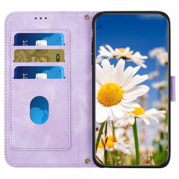 iPhone 15 Plus Suojakuori Kukkakuvio Violetti