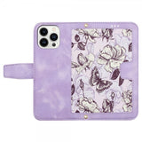 iPhone 15 Plus Suojakuori Kukkakuvio Violetti