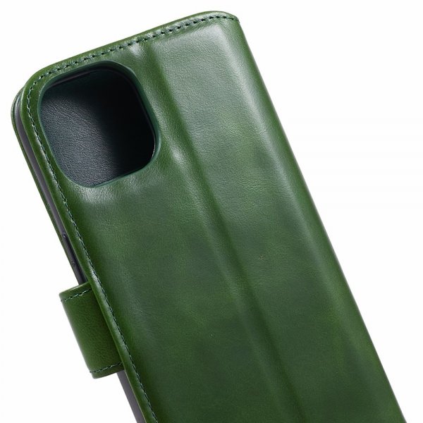Nordic Covers iPhone 15 Plus Essential Leather -suojakuori, Juniper Green
