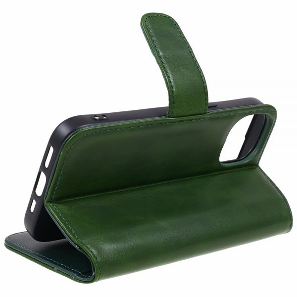 Nordic Covers iPhone 15 Plus Essential Leather -suojakuori, Juniper Green