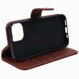 Nordic Covers iPhone 15 Plus Essential Leather -kuori, vaahteranruskea