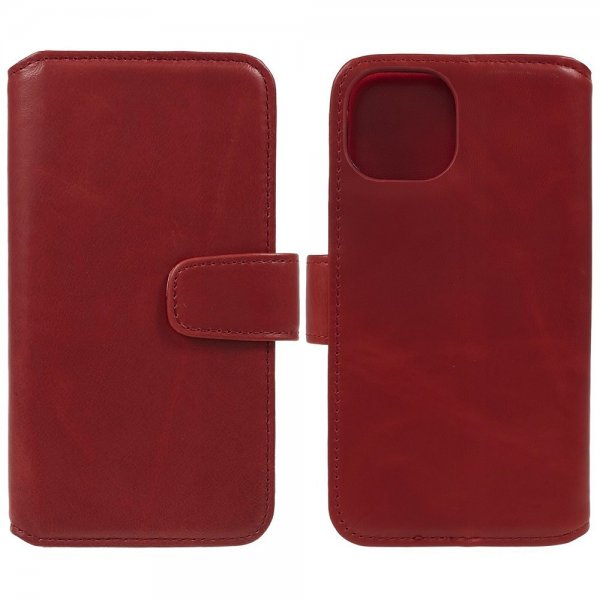 Nordic Covers iPhone 15 Plus Essential Leather -suojakotelo, Poppy Red