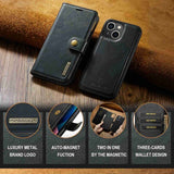Dg.Ming iPhone 15 Plus -kotelo irrotettavalla kuorella, musta