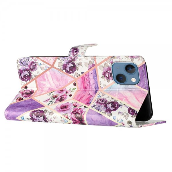iPhone 15 Plus Suojakuori Violeteilla Kukilla
