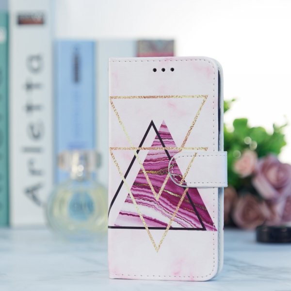 iPhone 15 Plus Suojakuoret Kuviolliset Kolmiot Marmori