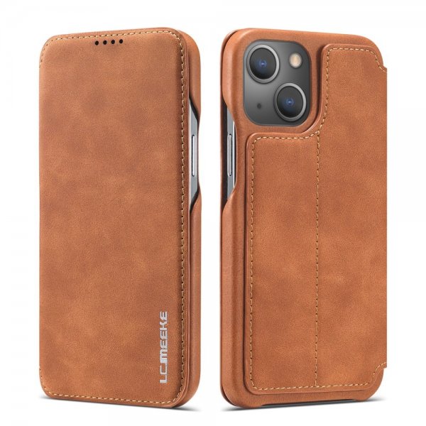 Lc.Imeeke iPhone 15 Plus -suojakotelo Retro Ruskea