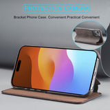 Lc.Imeeke iPhone 15 Plus Suojakotelo Retro Kahvi