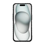 iPhone 15 Plus Suojakuori Hiilikuitukuvio Musta Valkoinen