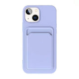 iPhone 15 Plus Suojakuori Korttipidike Violetti