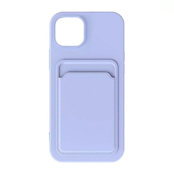 iPhone 15 Plus Suojakuori Korttipidike Violetti
