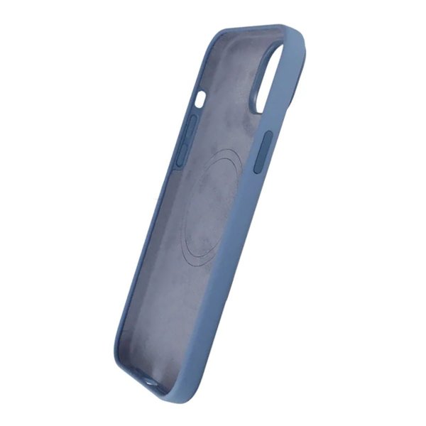 Rvelon iPhone 15 Plus -silikonikuori MagSafe, vaaleansininen